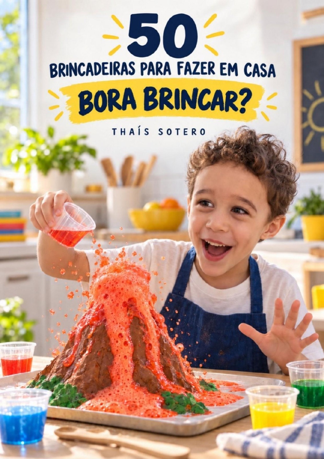 Ilustração do livro 50 brincadeiras para fazer em casa — Bora brincar?
