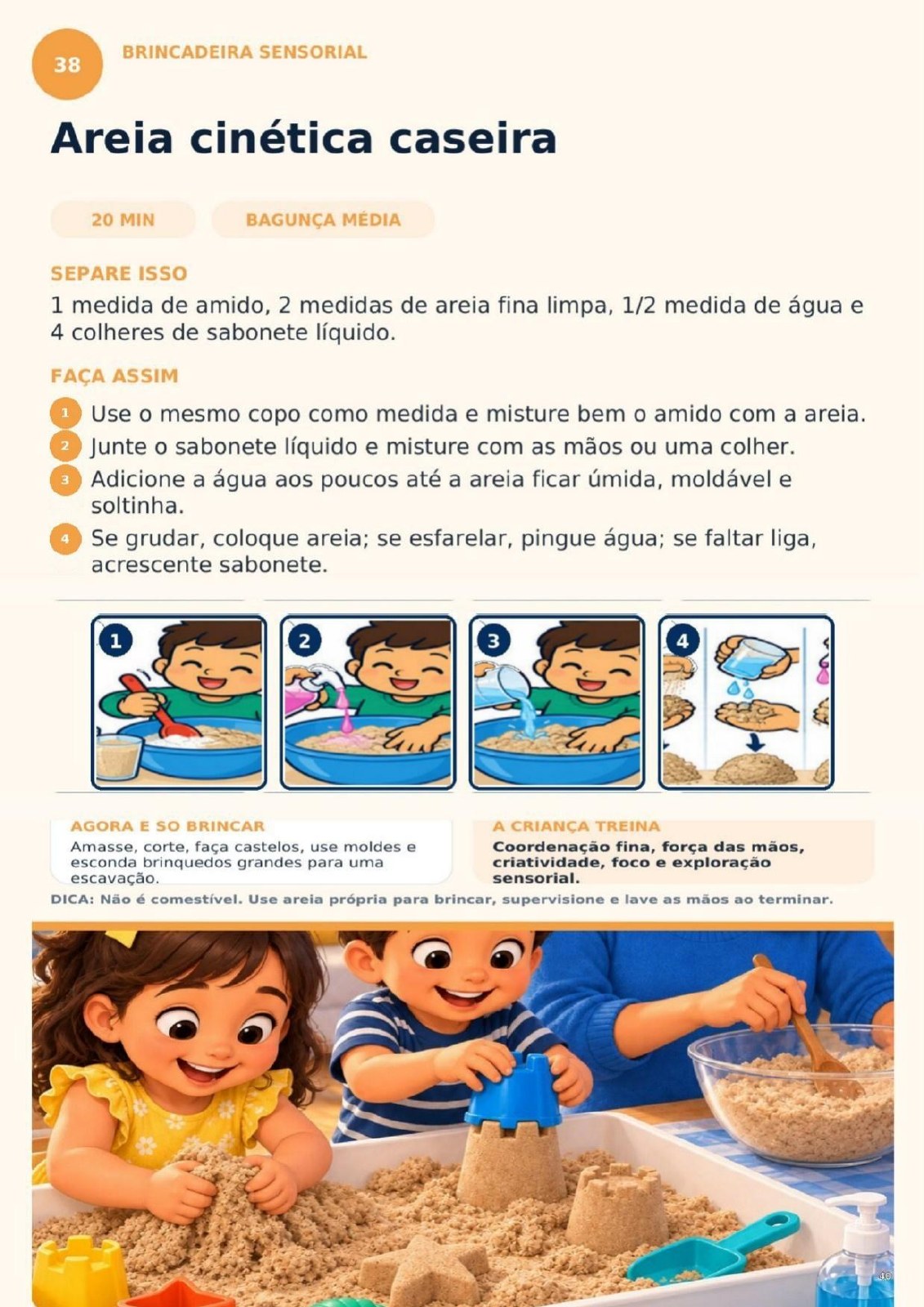Página 3 de amostra de 50 brincadeiras para fazer em casa — Bora brincar?